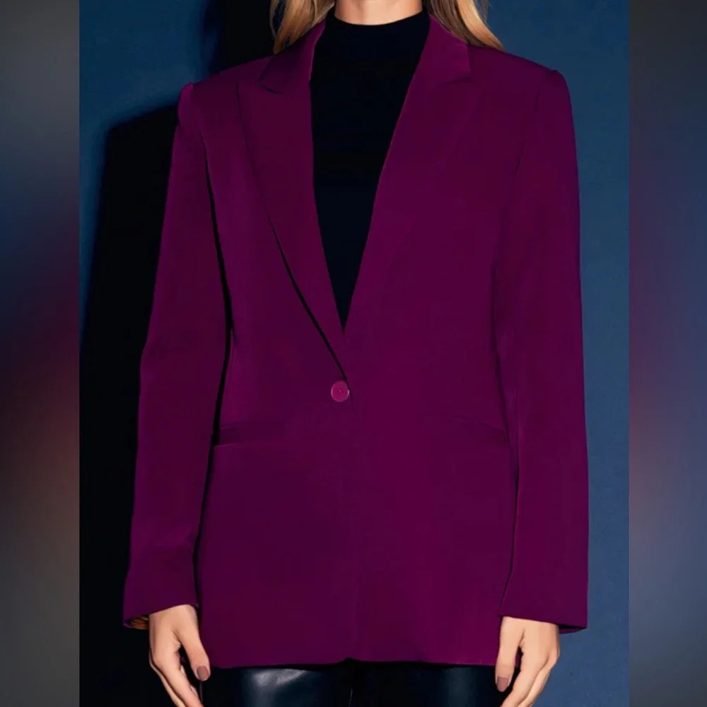 Endless Rose Single Breasted Blazer Maroon Blazer Size Large